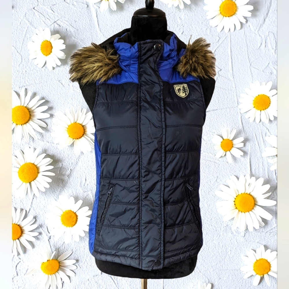 American Eagle Hooded Puff Vest